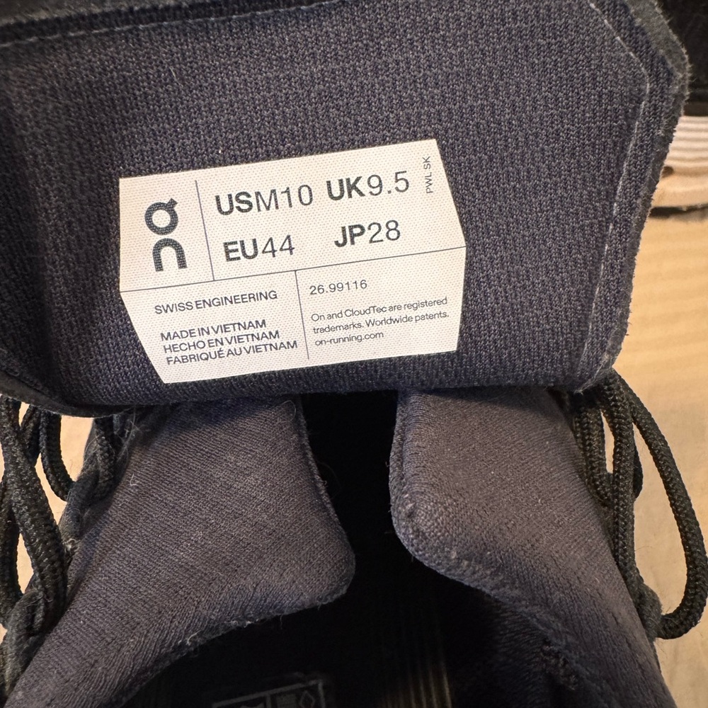 On Running Men's Black and White Athletic Shoes - Picture 4 of 4